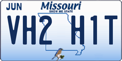 MO license plate VH2H1T