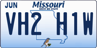 MO license plate VH2H1W