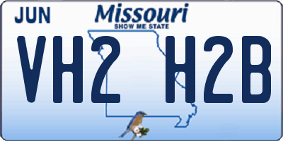 MO license plate VH2H2B