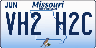 MO license plate VH2H2C