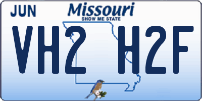 MO license plate VH2H2F