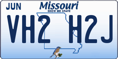 MO license plate VH2H2J