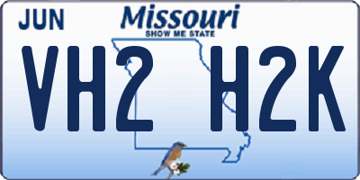 MO license plate VH2H2K