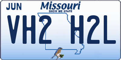 MO license plate VH2H2L