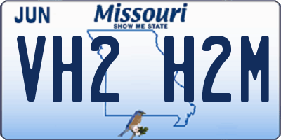 MO license plate VH2H2M