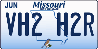MO license plate VH2H2R
