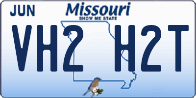 MO license plate VH2H2T