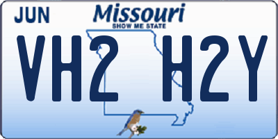 MO license plate VH2H2Y