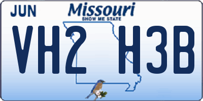 MO license plate VH2H3B