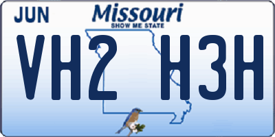 MO license plate VH2H3H