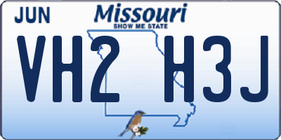 MO license plate VH2H3J