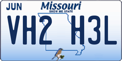 MO license plate VH2H3L