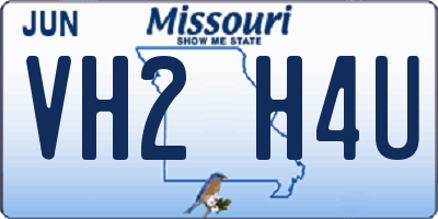 MO license plate VH2H4U