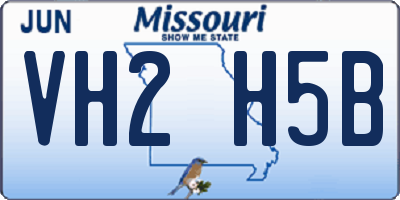 MO license plate VH2H5B