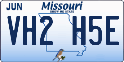 MO license plate VH2H5E