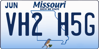 MO license plate VH2H5G