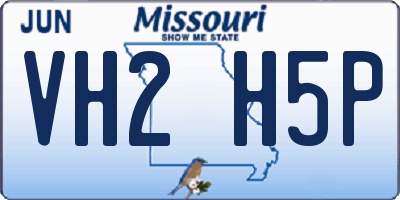 MO license plate VH2H5P