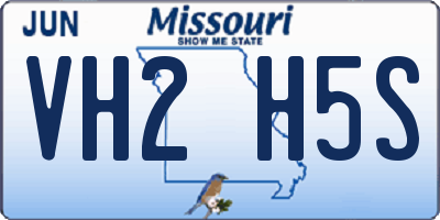 MO license plate VH2H5S
