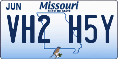 MO license plate VH2H5Y
