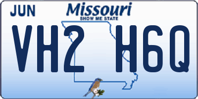 MO license plate VH2H6Q