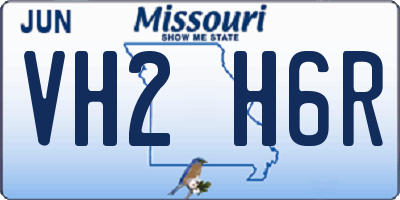 MO license plate VH2H6R