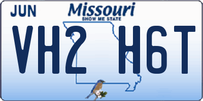 MO license plate VH2H6T