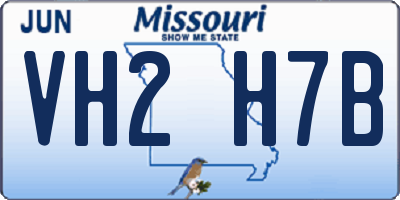 MO license plate VH2H7B
