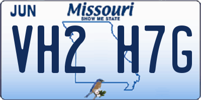 MO license plate VH2H7G