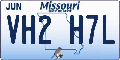 MO license plate VH2H7L