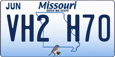 MO license plate VH2H7O