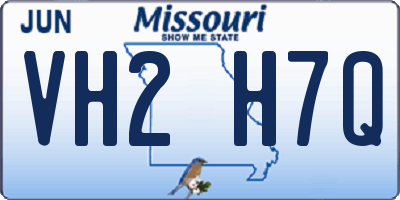 MO license plate VH2H7Q