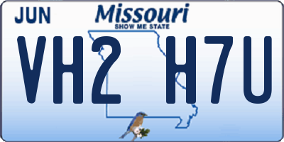 MO license plate VH2H7U