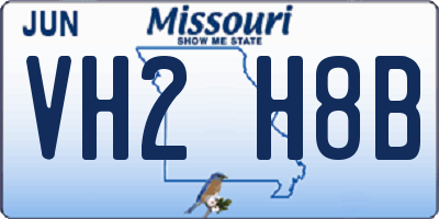 MO license plate VH2H8B