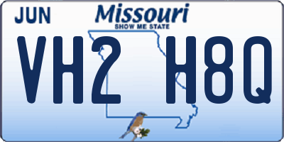 MO license plate VH2H8Q