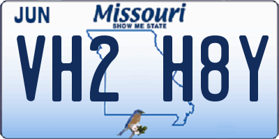 MO license plate VH2H8Y