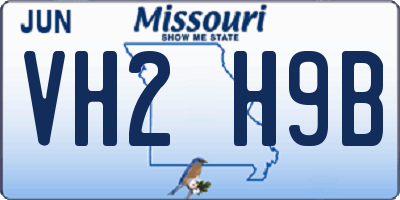 MO license plate VH2H9B