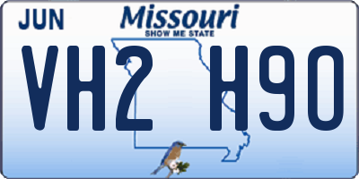 MO license plate VH2H9O