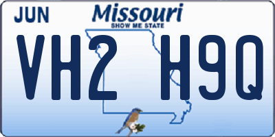 MO license plate VH2H9Q