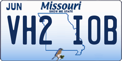 MO license plate VH2I0B