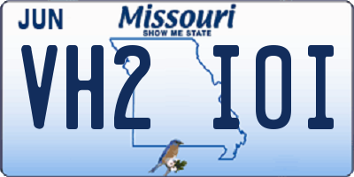MO license plate VH2I0I