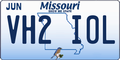MO license plate VH2I0L