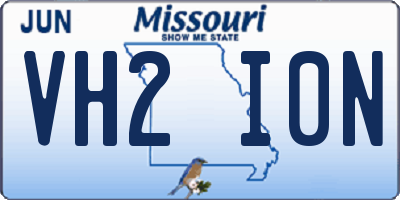 MO license plate VH2I0N