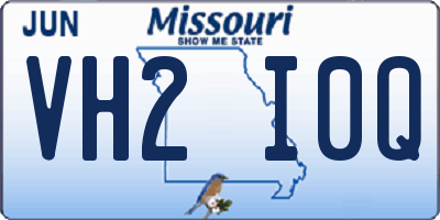 MO license plate VH2I0Q