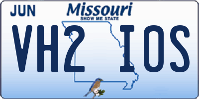 MO license plate VH2I0S