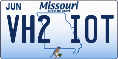 MO license plate VH2I0T