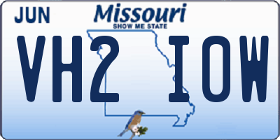 MO license plate VH2I0W