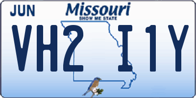 MO license plate VH2I1Y