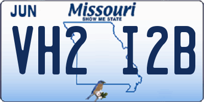 MO license plate VH2I2B