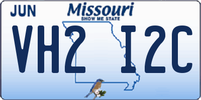 MO license plate VH2I2C