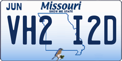 MO license plate VH2I2D